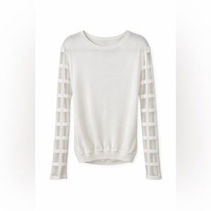 Giorgio Armani Main Line White Knit Crew Neck Sweater, Size 42/US 6